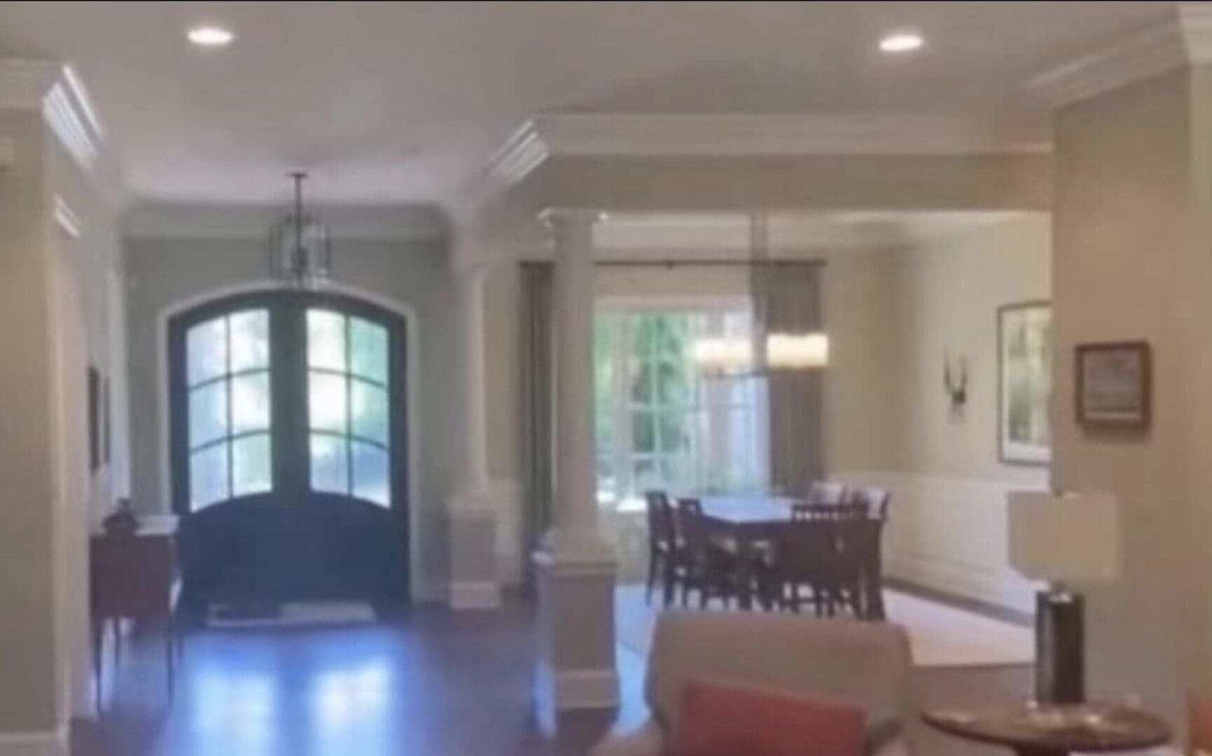Dining room and foyer before painting