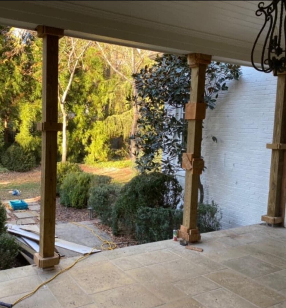 Back porch before painting