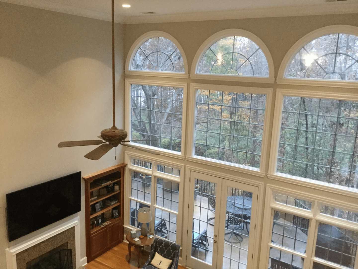 Two-story great room painting