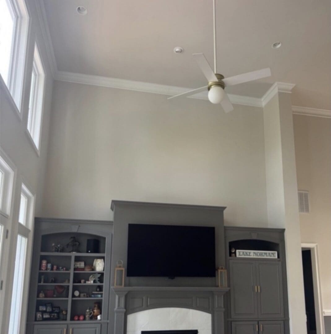 Built-in with wall moldings before