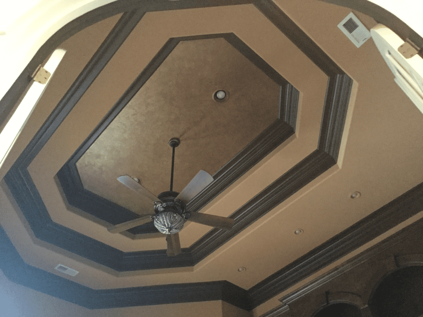 Tray ceiling before painting