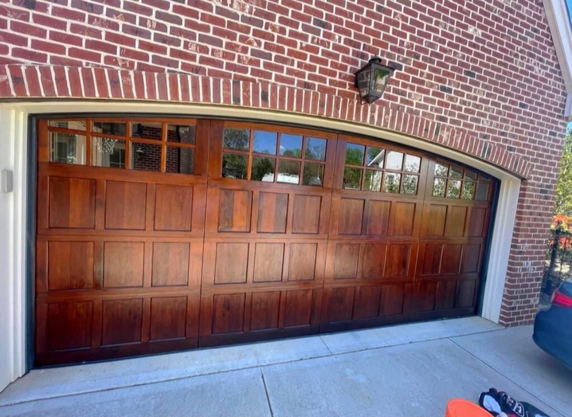Garage doors after second refinish