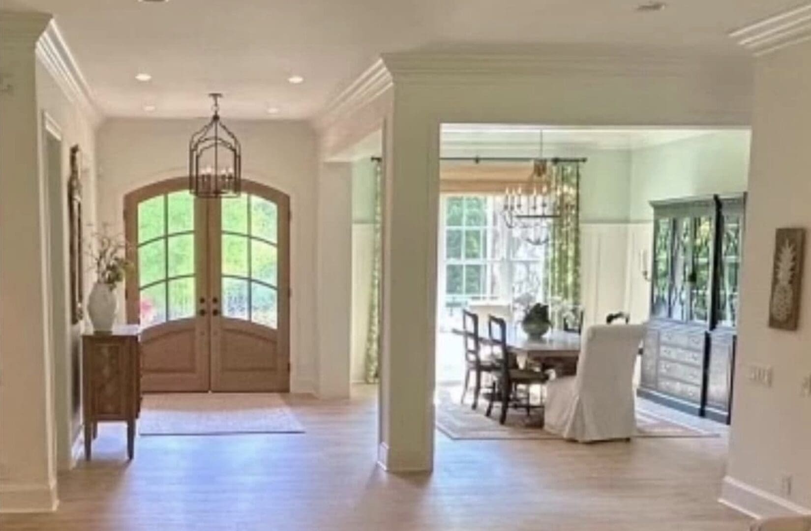 Dining room and foyer after painting