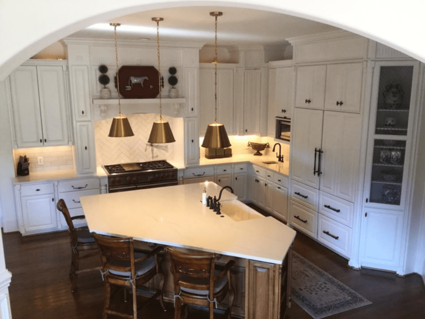 French kitchen cabinets after painting