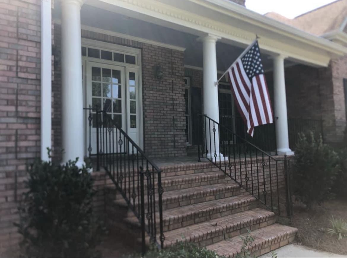 Front porch before painting