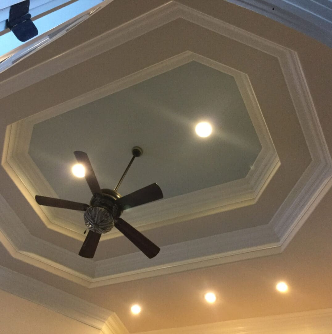 Tray ceiling after painting