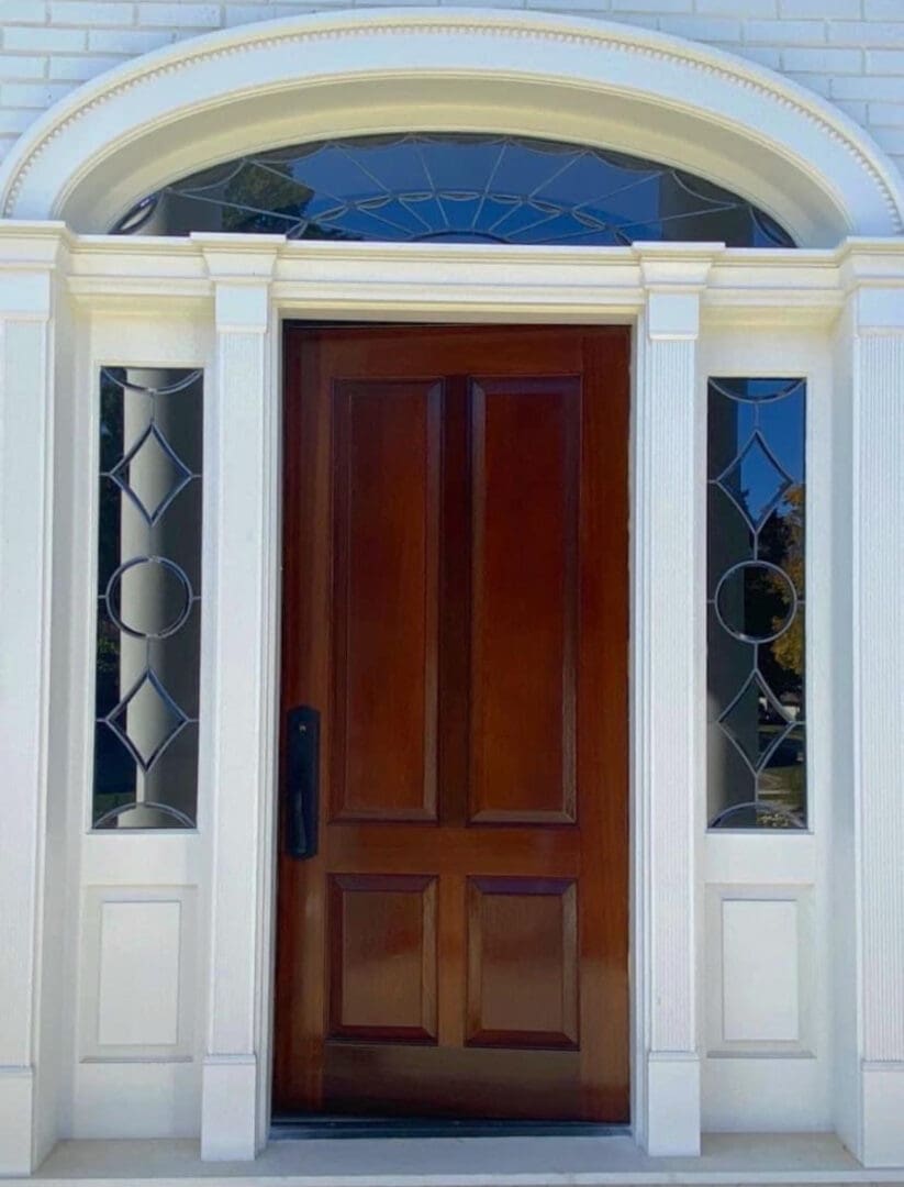 Front door after refinishing