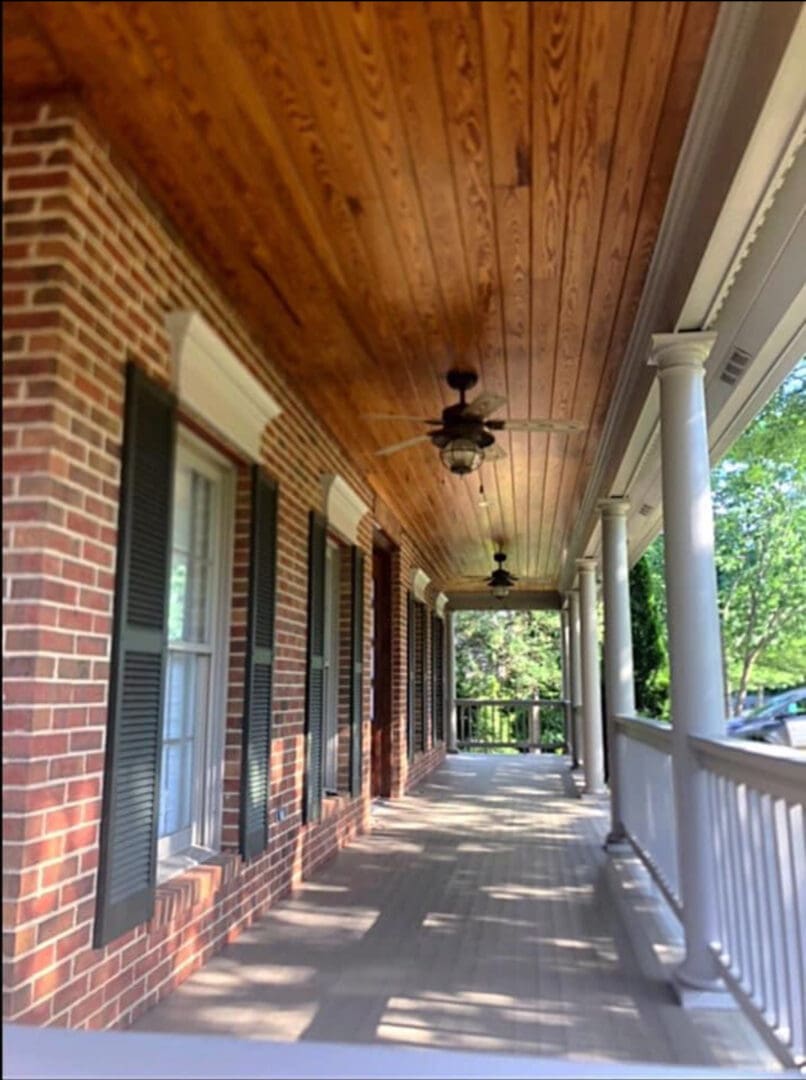 Front porch after refinishing