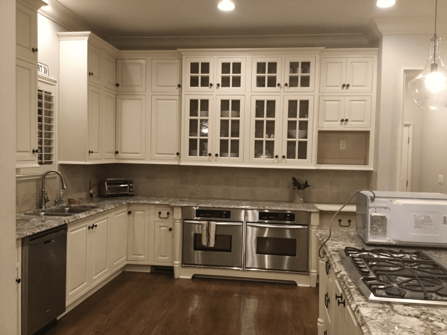 Cream cabinets after painting